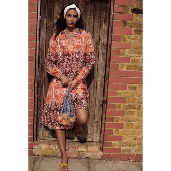 NWT!! ANTHROPOLOGIE ELAYNA MIDI DRESS - Picture 3 of 15